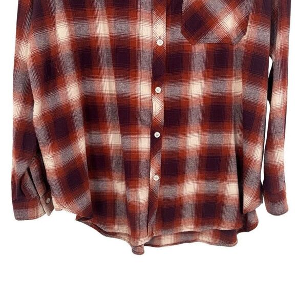 Gap Moana Plaid Flannel‎ Shirt Brown/Orange Size XL NWT - Picture 5 of 9